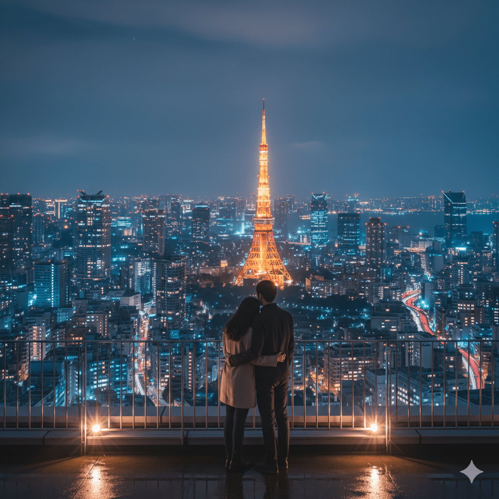 東京夜景で結ぶ縁結びパワースポットデート